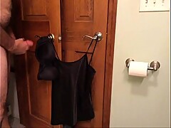 Cum on wife'_s friends black bra