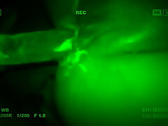 latina gets creamy on bbc in night vision cam